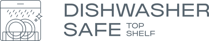 Dishwasher safe, top shelf